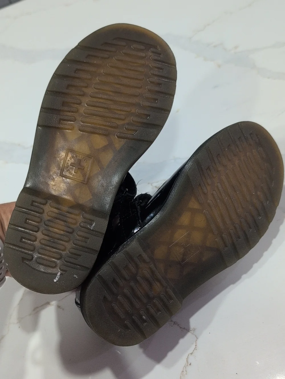 Dr. Martens Black Patent Mary Jane Kids Shoes